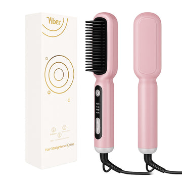 2-in-1 Professional Hair Straightening Comb | Instant Heat, Anti-Frizz, Salon Results at Home!