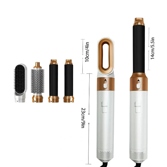 5 in 1 Hair Dryer & Styler | Blow Dryer Brush, Straightener & Curler | Smooth, Shiny Hair in Minutes!