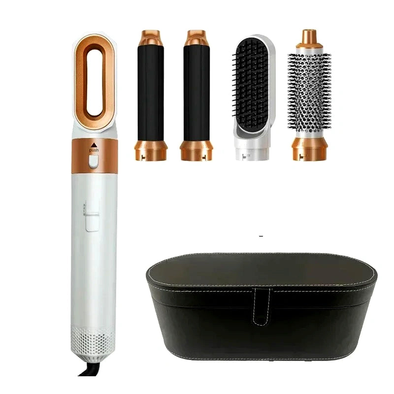 5 in 1 Hair Dryer & Styler | Blow Dryer Brush, Straightener & Curler | Smooth, Shiny Hair in Minutes!